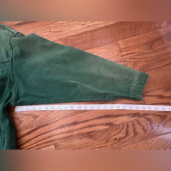 RARE-VTG 90s Levi's yarn-dyed green denim jacket limited Men’s Sz L - Picture 15 of 15